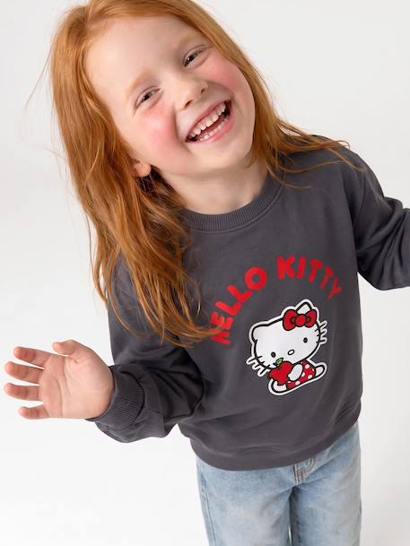Sweat Hello Kitty bleu grisé 2 - vertbaudet enfant 