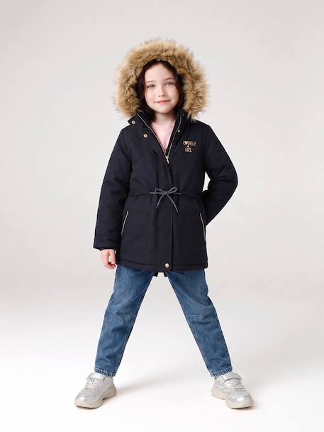 Parka fille 3 en 1 hiver à capuche kaki+noir+PURPLE DARK+sauge+Vert 21 - vertbaudet enfant 