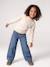 Jean large fille bleu moyen+denim brut 2 - vertbaudet enfant 