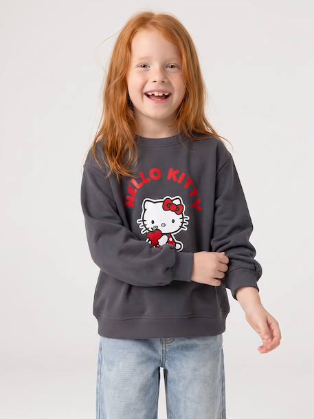 Sweat Hello Kitty bleu grisé 3 - vertbaudet enfant 