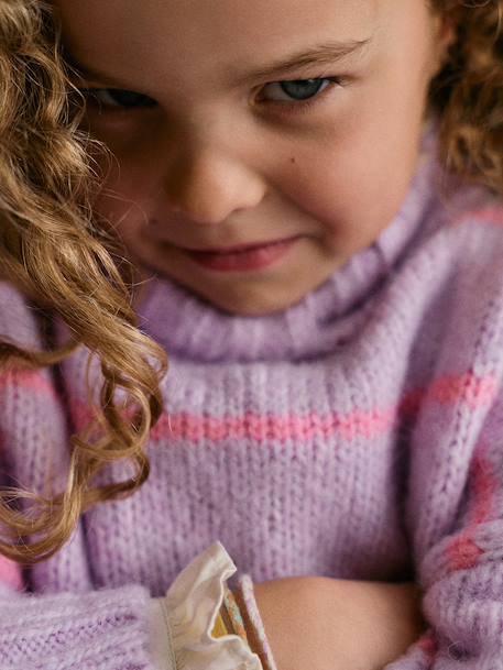 Pull loose fille violet 3 - vertbaudet enfant 
