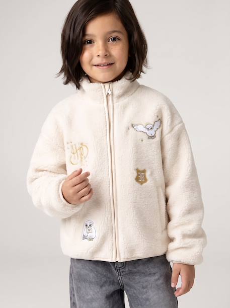 Veste zippée en sherpa Harry Potter fille écru 1 - vertbaudet enfant 