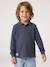 Polo manches longues garçon bleu ardoise 1 - vertbaudet enfant 