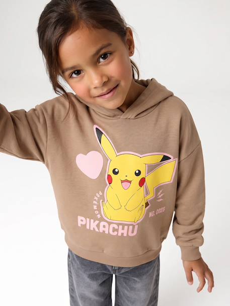 Sweat à capuche Pikachu POKEMON noisette 1 - vertbaudet enfant 