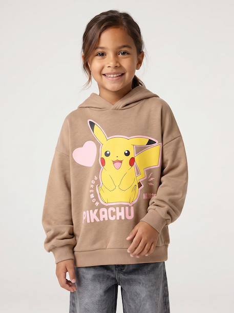 Sweat à capuche Pikachu POKEMON noisette 2 - vertbaudet enfant 
