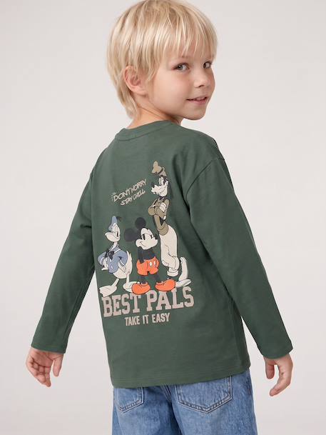 T-shirt manches longues Mickey garçon vert 2 - vertbaudet enfant 