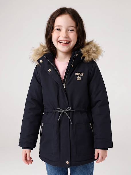 Parka fille 3 en 1 hiver à capuche kaki+noir+PURPLE DARK+sauge+Vert 19 - vertbaudet enfant 