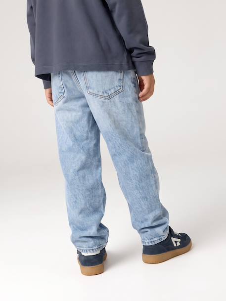 Jean droit garçon morphologie medium denim brut+stone 15 - vertbaudet enfant 