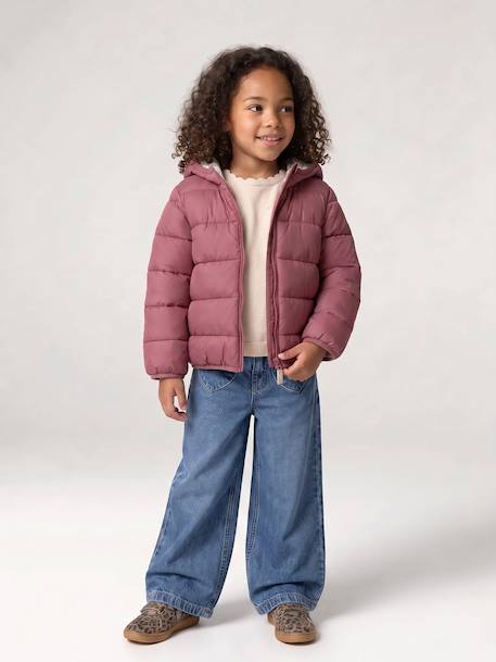 Doudoune fille légère à capuche lilas+marine+prune+rose+vert de gris 18 - vertbaudet enfant 