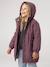 Parka fille à capuche doublée imitation fourrure bois de rose+camel+marine+noir+prune+vert foncé 34 - vertbaudet enfant 