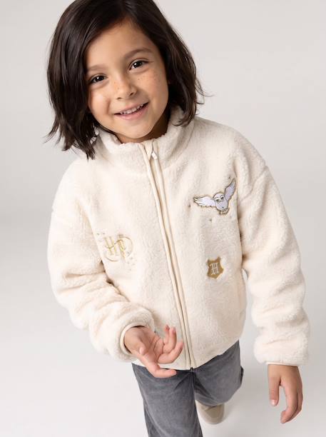Veste zippée en sherpa Harry Potter fille écru 2 - vertbaudet enfant 