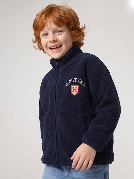 Veste zippée en sherpa Harry Potter garçon marine 1 - vertbaudet enfant 