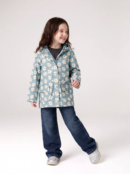 Ciré fille à capuche imprimé marine+multicolore+vanille+vert 26 - vertbaudet enfant 