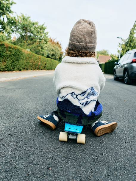 Veste sherpa garçon manches longues zippée écru 4 - vertbaudet enfant 