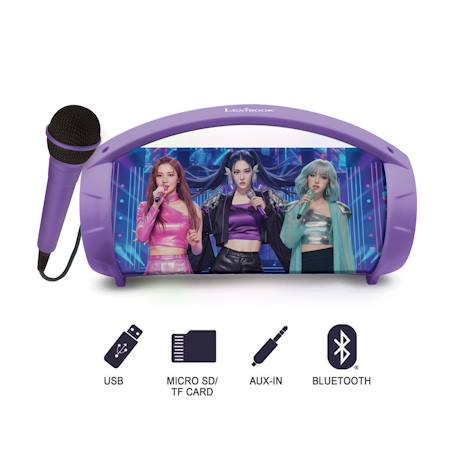 Karaoké bluetooth® sans-fil lumineux  k-pop academy avec micro Violet 3 - vertbaudet enfant 