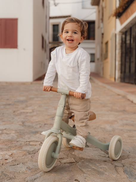 Tricycle 4 en 1 écru+rose+vert 18 - vertbaudet enfant 