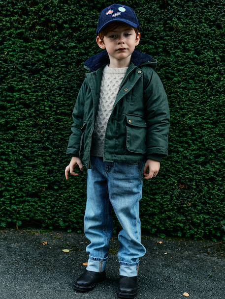 Pull garçon manches longues col rond beige chiné 6 - vertbaudet enfant 