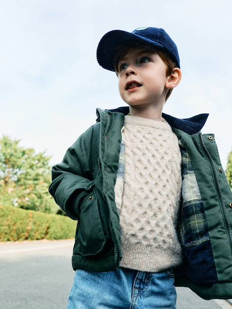 Pull garçon manches longues col rond beige chiné 5 - vertbaudet enfant 