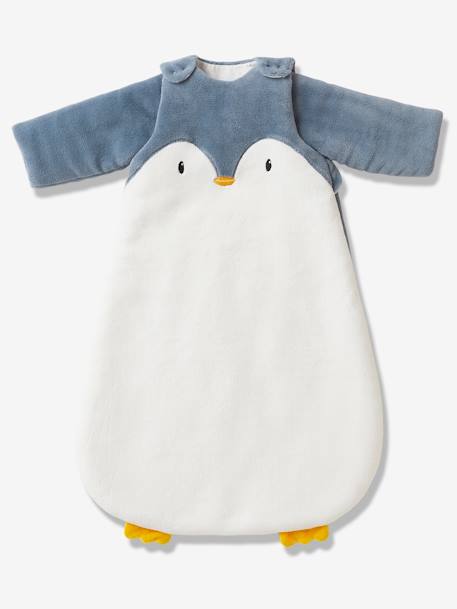 Gigoteuse hiver manches amovibles en polaire PINGOUIN écru / gris 2 - vertbaudet enfant 