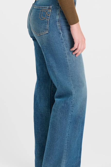 Jeans droite revers, longueur 34 Blue 3 - vertbaudet enfant 