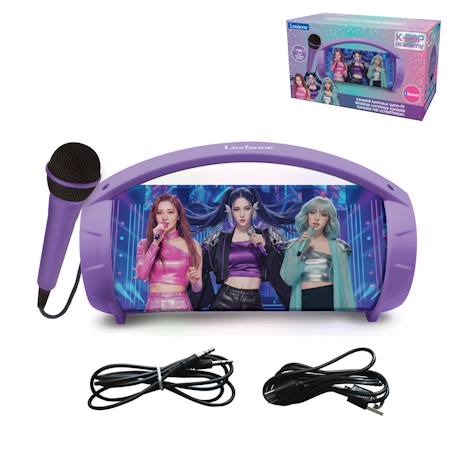 Karaoké bluetooth® sans-fil lumineux  k-pop academy avec micro Violet 1 - vertbaudet enfant 