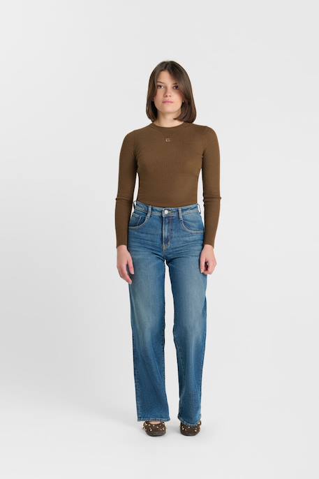 Jeans droite revers, longueur 34 Blue 2 - vertbaudet enfant 