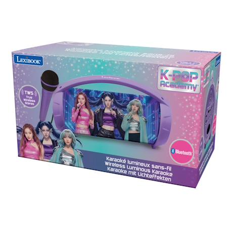 Karaoké bluetooth® sans-fil lumineux  k-pop academy avec micro Violet 2 - vertbaudet enfant 