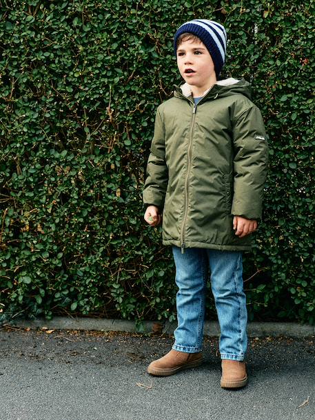 Coupe vent long enfant garçon olive 2 - vertbaudet enfant 