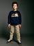 Pantalon garçon esprit chino facile à enfiler beige+marine 3 - vertbaudet enfant 