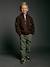 Pantalon style jogger doublé polaire garçon facile à enfiler encre+NOISETTE+vert sauge 19 - vertbaudet enfant 