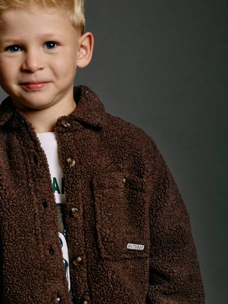 Chemise garçon en sherpa écru+noisette 6 - vertbaudet enfant 