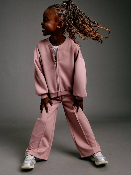 Pantalon jogging large fille vieux rose 3 - vertbaudet enfant 