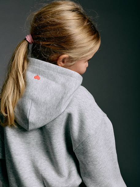 Ensemble jogging fille sweat zippé gris chiné 13 - vertbaudet enfant 
