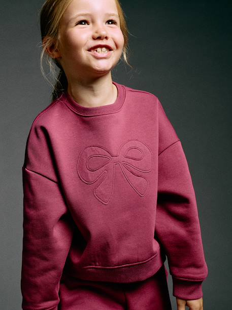 Ensemble sweat et pantalon jogging fille prune 10 - vertbaudet enfant 