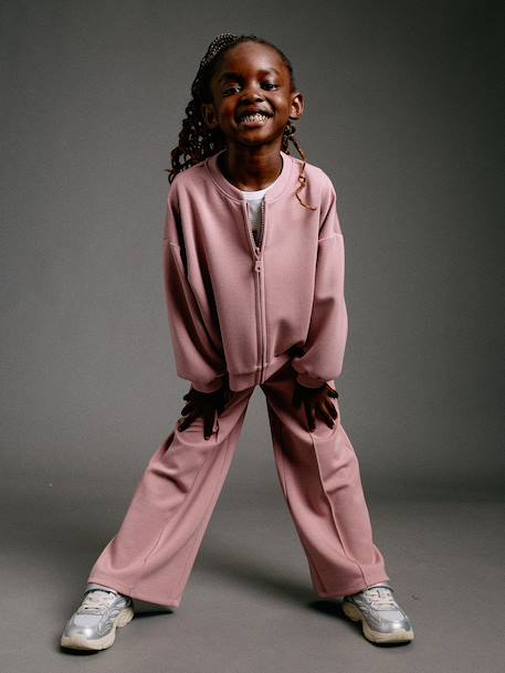 Sweat zippé fille vieux rose 6 - vertbaudet enfant 