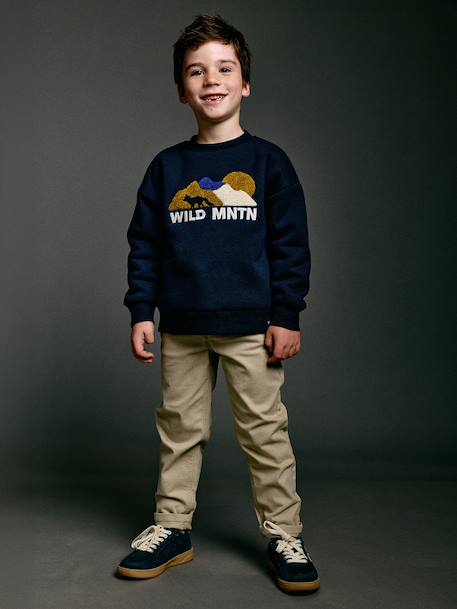 Sweat col rond garçon marine 7 - vertbaudet enfant 