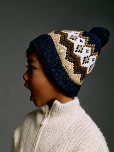 Ensemble garçon bonnet, snood et gants moka 2 - vertbaudet enfant 