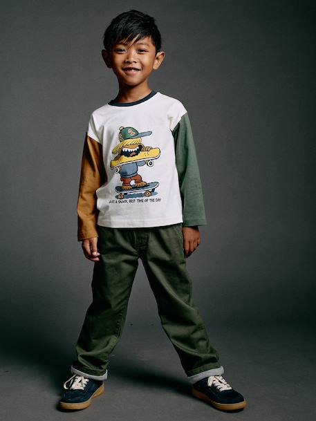 T-shirt manches longues garçon écru 5 - vertbaudet enfant 