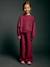 Ensemble sweat et pantalon jogging fille prune 1 - vertbaudet enfant 
