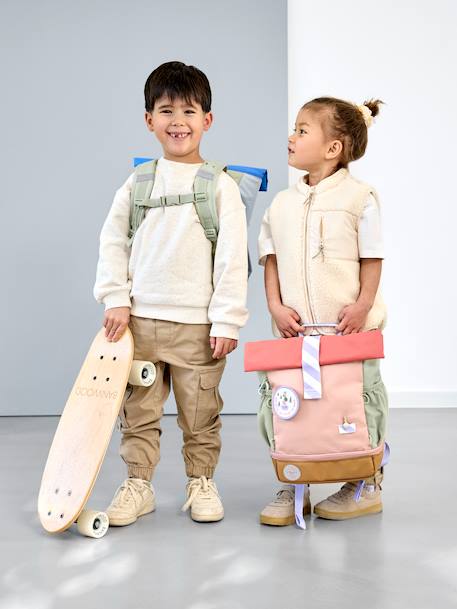 Sac à dos rolltop Sunny bleu+rose 17 - vertbaudet enfant 