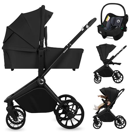 Poussette trio mika plus jusqu’à 4 ans avec nacelle, siège-auto et accessoires Beige sand+Black onyx+Green olive+Grey stone+Mocha mousse 7 - vertbaudet enfant 