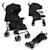 Poussette canne compacte irma 6-36 mois avec moustiquaire et amortisseurs avant Black onyx+Green emerald+Grey/dark grey 1 - vertbaudet enfant 