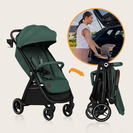 Poussette compacte ingrid légère et pliable jusqu’à 22 kg avec amortissement Beige sand+Black onyx+Green emerald+Grey stone+Pink mauve 15 - vertbaudet enfant 