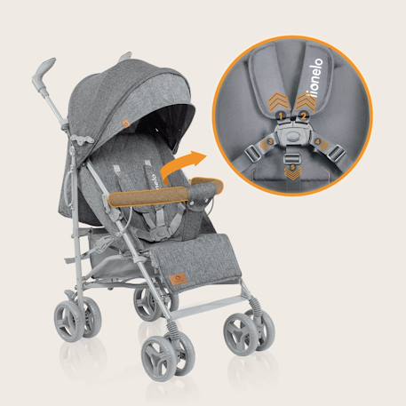 Poussette canne compacte irma 6-36 mois avec moustiquaire et amortisseurs avant Black onyx+Green emerald+Grey/dark grey 14 - vertbaudet enfant 
