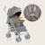 Poussette canne compacte irma 6-36 mois avec moustiquaire et amortisseurs avant Black onyx+Green emerald+Grey/dark grey 14 - vertbaudet enfant 