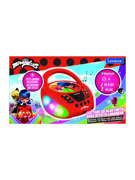Lecteur cd bluetooth miraculous ROUGE 5 - vertbaudet enfant 
