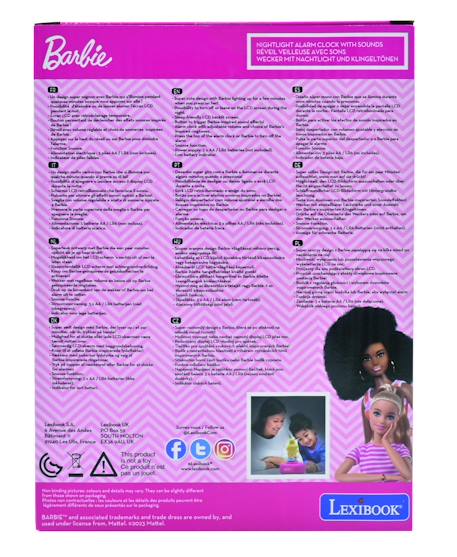 Réveil avec veilleuse barbie en 3d ROSE 6 - vertbaudet enfant 