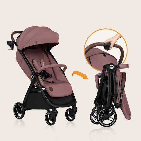 Poussette compacte ingrid légère et pliable jusqu’à 22 kg avec amortissement Beige sand+Black onyx+Green emerald+Grey stone+Pink mauve 29 - vertbaudet enfant 