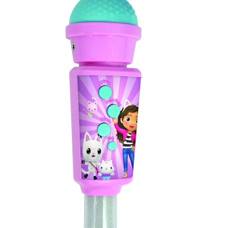 Microphone gabby et la maison magique avec tube lumineux et enceinte ROSE 1 - vertbaudet enfant 