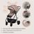 Poussette trio lionelo bianka - jusqu'à 22kg - pack poussette, nacelle, siège auto et accessoires Beige sand+Beige taupe+Black onyx+Grey stone 11 - vertbaudet enfant 